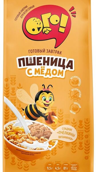 Сухой завтрак Ого Воздушная пшеница с медом 150г