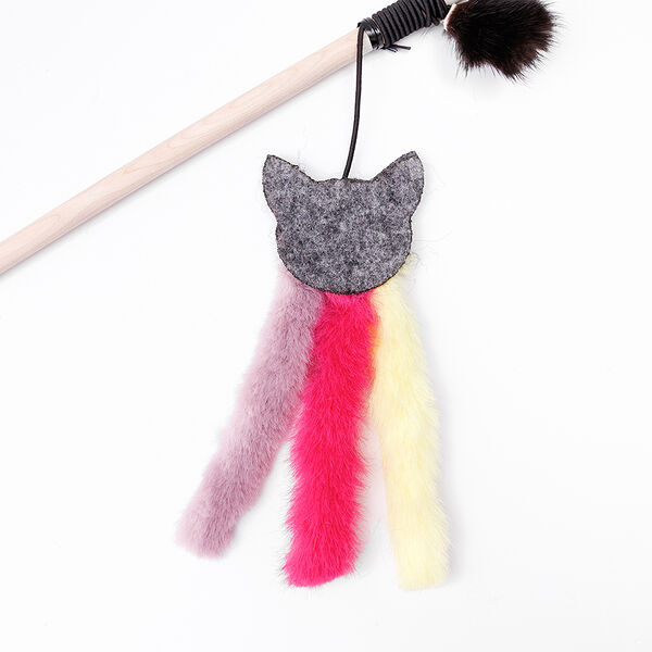 Игрушка-дразнилка для кошек Кот трихвост, 14x5x0,5 см