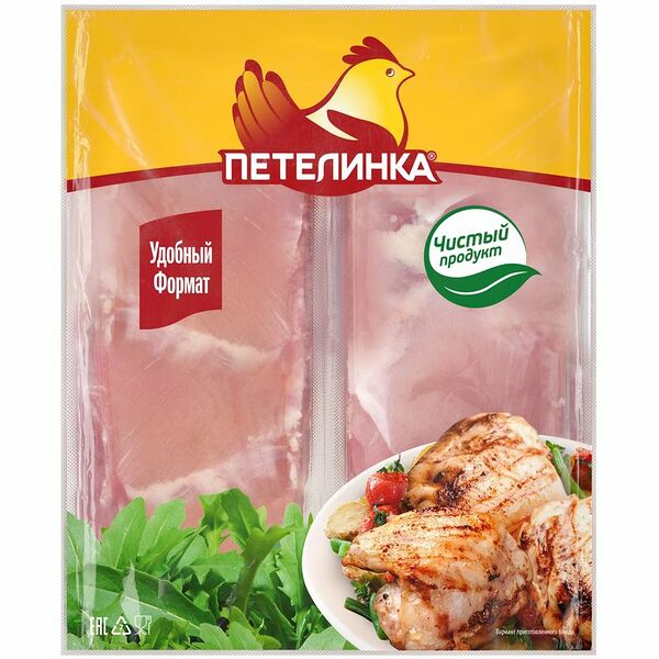 Филе грудки и бедра цыпленка-бойлера Петелинка охлажденное