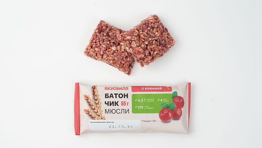 Батончик-мюсли с клюквой