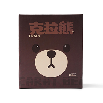 

Бутылка для воды CMSH Мишка с ремешком, цвет коричневый, 1шт, Китай