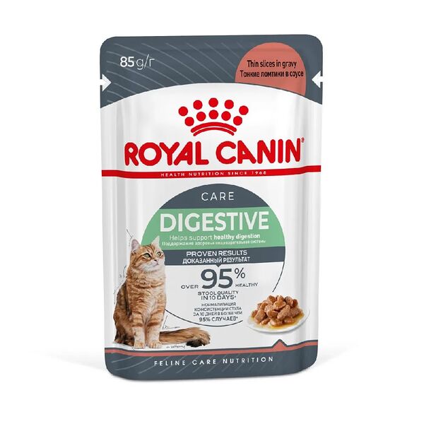 Влажный корм для кошек Royal Canin Digestive Care, тонкие ломтики в соусе 85 г