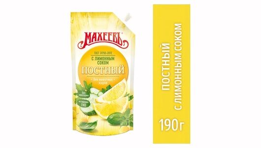 Соус майонезный Махеевъ Постный с лимонным соком 56% 190 г