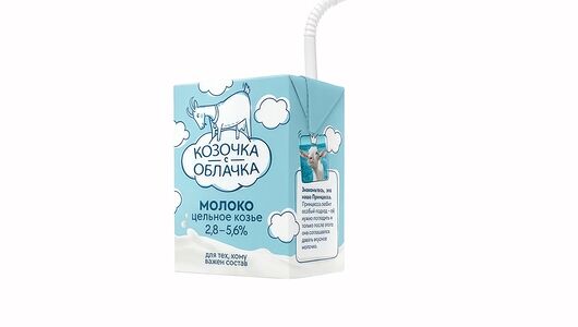 Молоко Козочка с облачка козье цельное ультрапастеризованное 2.8-5.6% 200мл