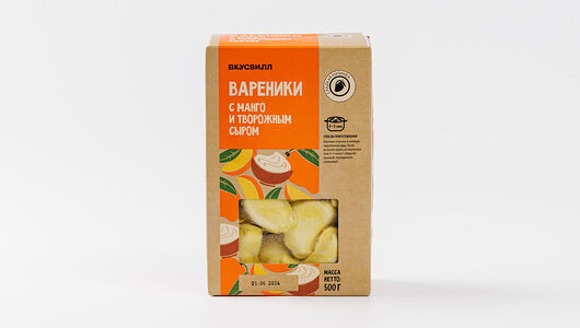 Вареники ВкусВилл c манго и творожным сыром, 500 г