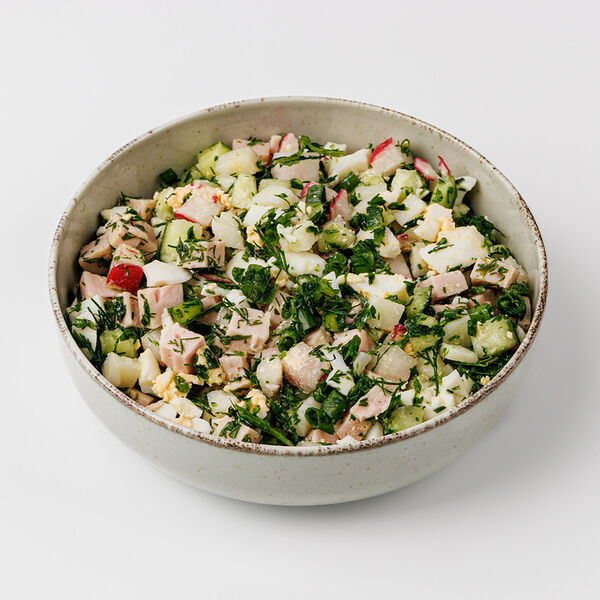 Окрошка Вкусвилл с куриной колбасой, 400 г