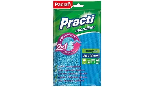 Салфетка хозяйственная из микрофибры Paclan Practi Micro 2в 1 для кухни 30х30 см