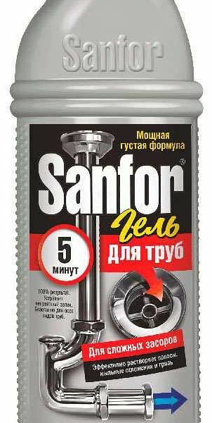 Средство для очистки канализационных труб Sanfor