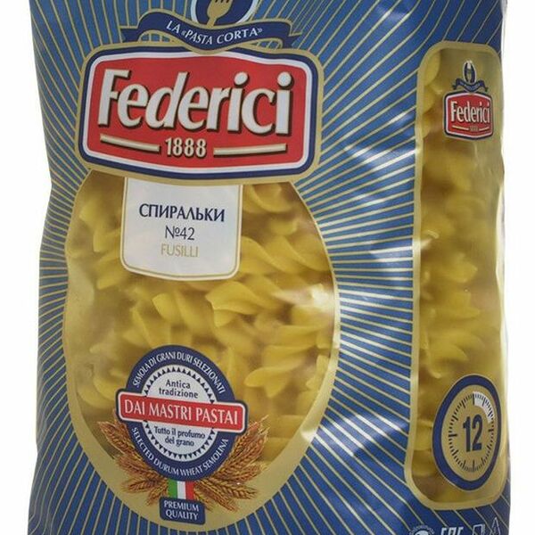 Макаронные изделия Fusilli №42 Federici, 500 г