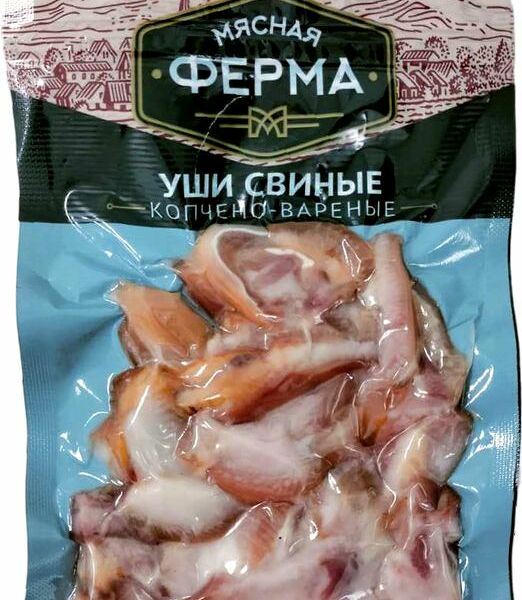 Уши Мясная Ферма Свиные копчено-вареные