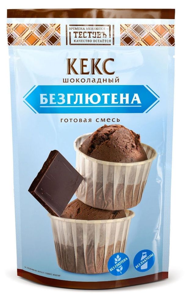 

Смесь для выпечки Тестовъ Кекс шоколадный без глютена 250 г