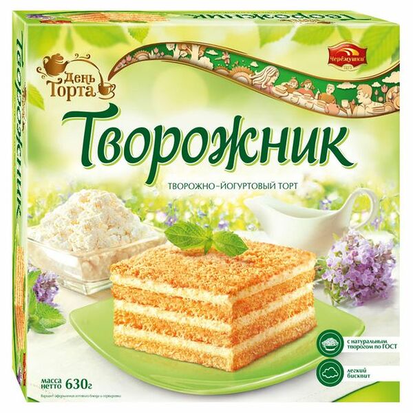 Торт творожно-йогуртовый Творожник Черёмушки 630 г