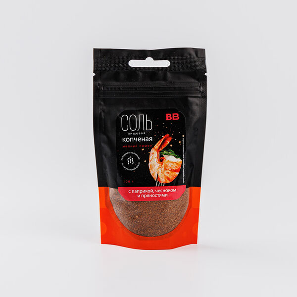 Соль пищевая копченая с паприкой, чесноком и пряностями 100 г
