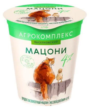 

Мацони Агрокомплекс Выселковский 4% 300 г
