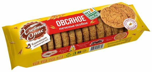 Печенье овсяное Хлебный Спас Овсяная коллекция Особое, 250г