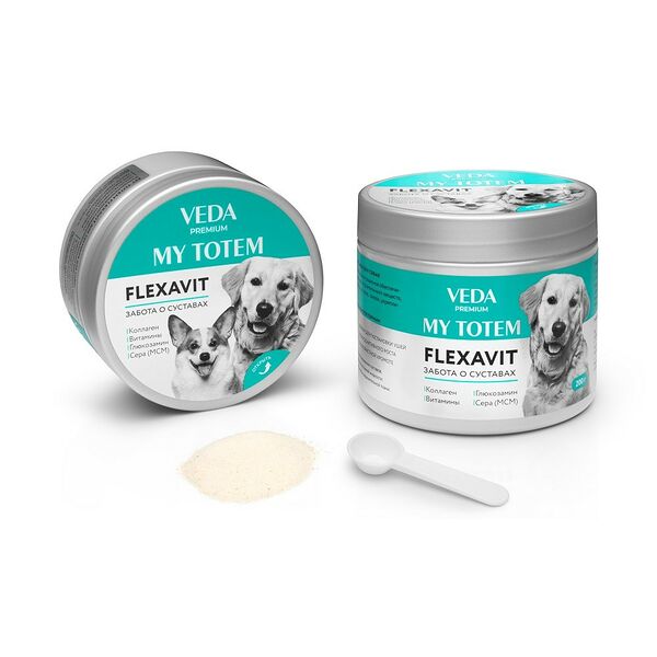 Кормовая добавка для собак Veda My Totem Flexavit для суставов, банка 100г