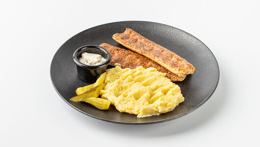 Куриный люля-кебаб с картофельным пюре