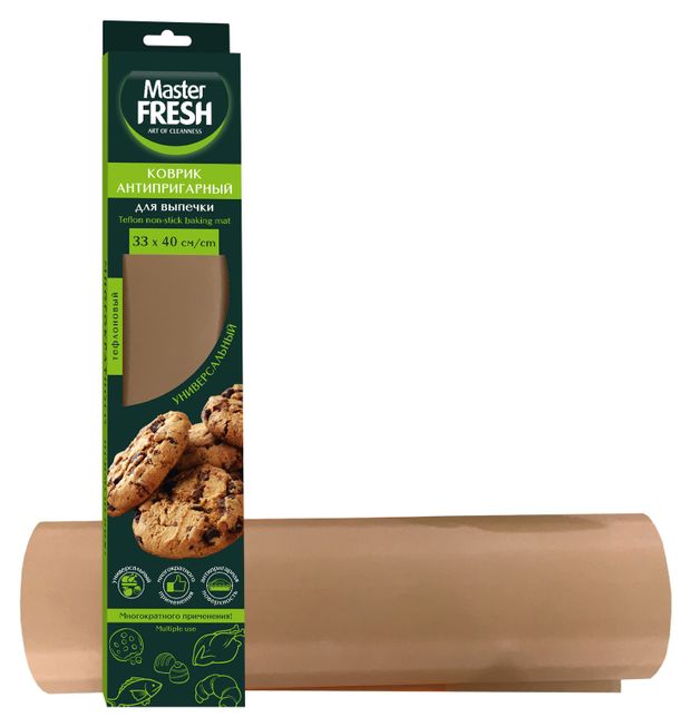 

Коврик для выпечки Master Fresh Eco Line антипригарный многоразовый тефлон 33 х 40 см 90 мкм