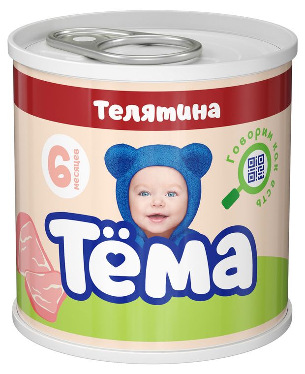 

Пюре мясное Тёма Телятина с 6 месяцев 90 г