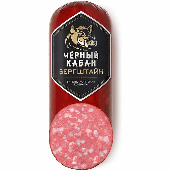 Колбаса Клинский Черный кабан Бергштайн варено-копченая 290 г