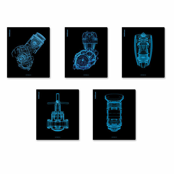 Тетрадь общая ErichKrause X-Ray в деталях на скобе в клетку А5, 96 л в ассортименте 1 шт