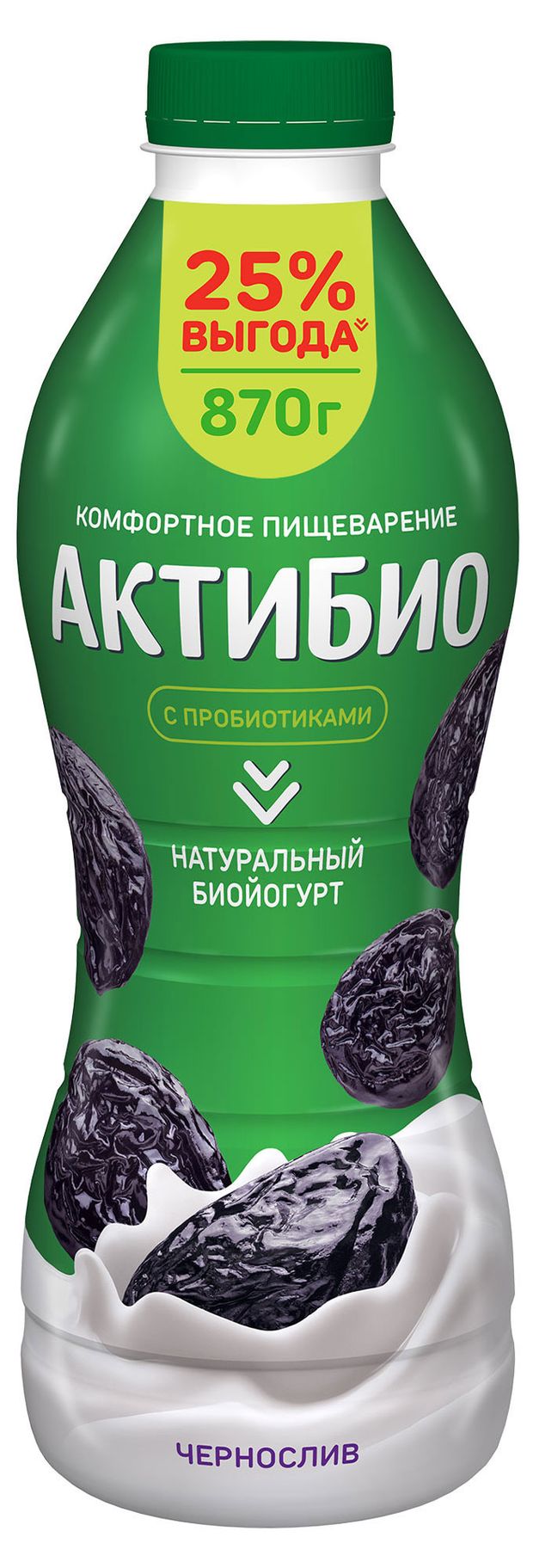 

Питьевой йогурт АктиБио чернослив 1.5% 870 г