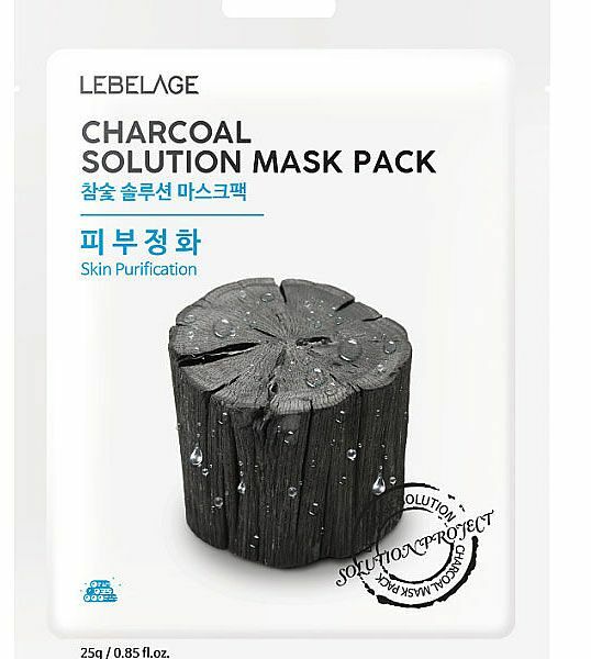 Маска тканевая для лица Lebelage с экстрактом древесного угля
