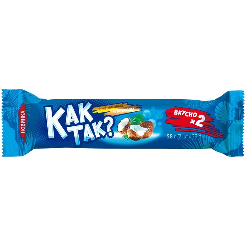 

Конфеты Essen Как так с карамелью и кокосом вафельные 58 г