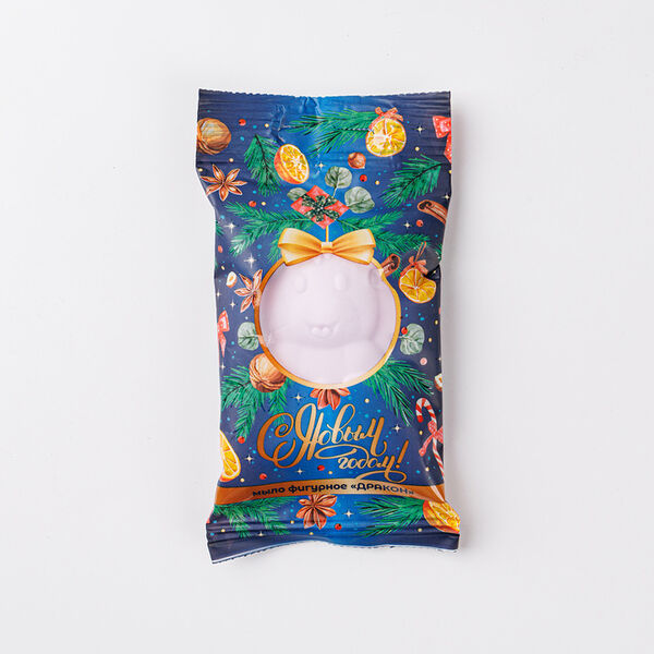 Мыло туалетное фигурное ЗетТек С Новым Годом! Дракон флоу-пак 60 г