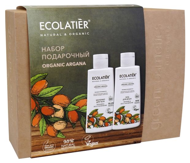 

Набор подарочный Ecolatier: гель для душа 150 мл, молочко 150 мл