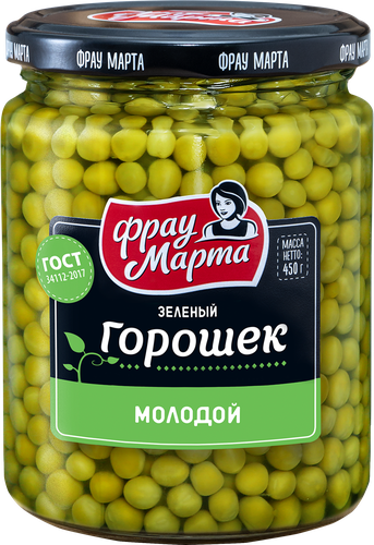 

Горошек Фрау Марта зеленый стерилизованный 310 г