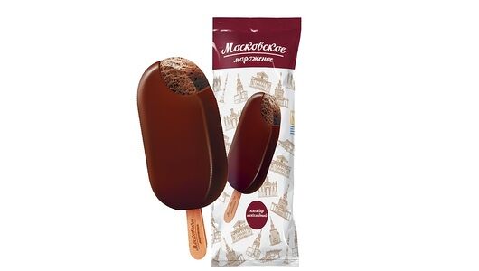 Мороженое пломбир Московское мороженое шоколадный эскимо, 70 г 
