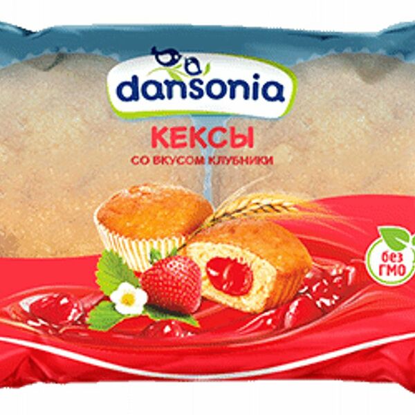 Кексы Dansonia со вкусом клубники, 95г