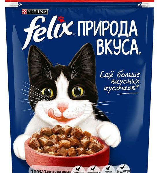 Felix Природа вкуса пауч влажный корм для взрослых кошек, с говядиной 75 г