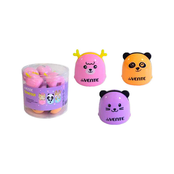 Точилка  пластмассовая  
Cuties 2 отверстия с контейнеромdeVENTE арт8031304