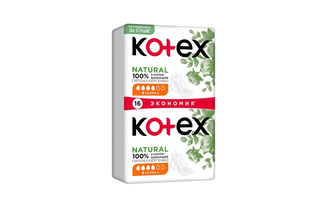 

Прокладки гигиенические Kotex Natural Normal 16 шт