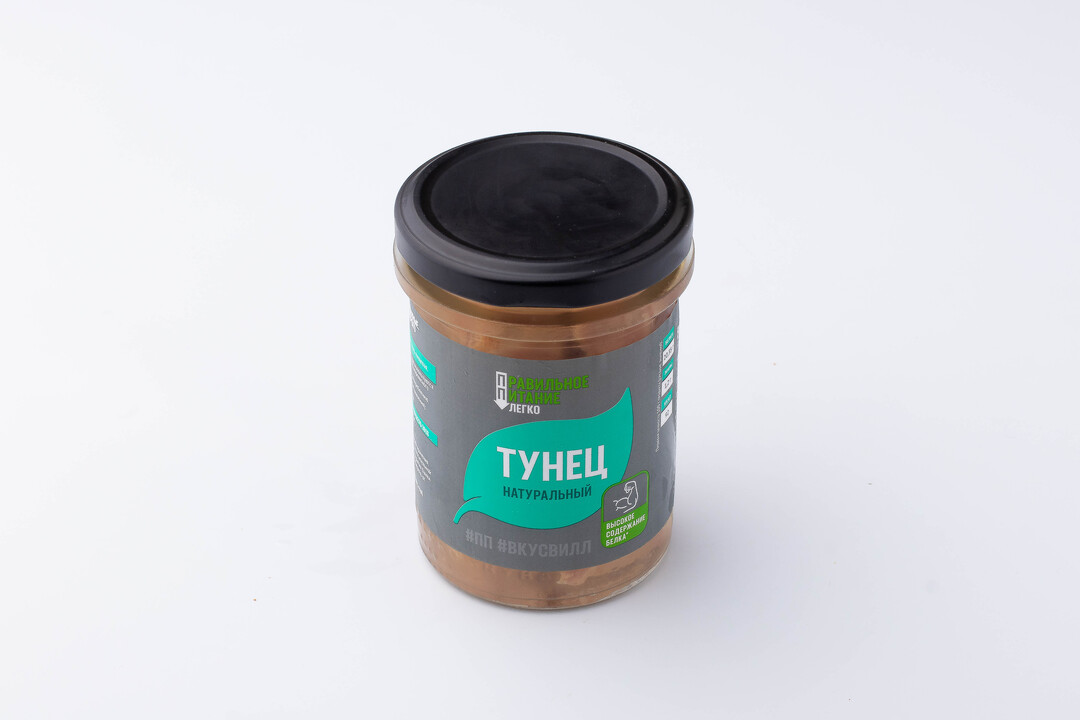 

Тунец филе ВкусВилл натуральный 190 г