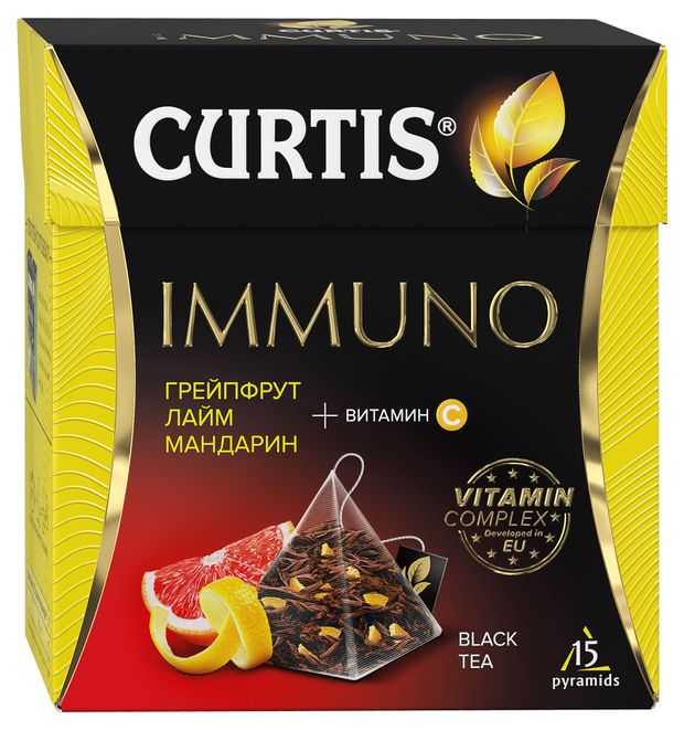 

Чай черный Curtis Immuno ароматизированный 15 пакетиков х 1.7 г