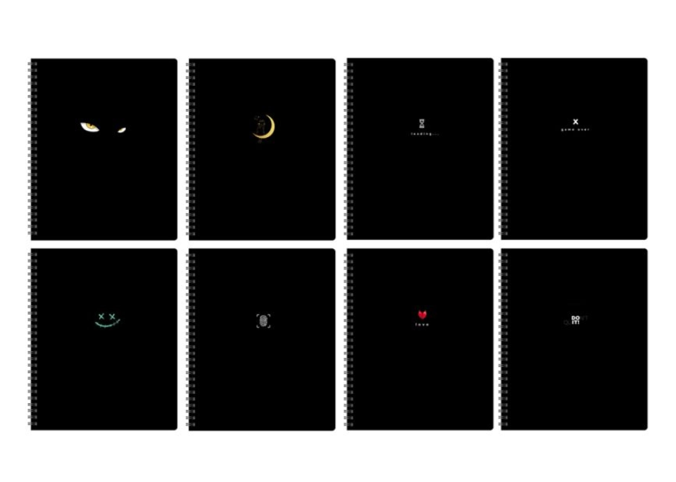 

Тетрадь BG In Black А5 80 листов в клетку на гребне арт. 350656 1 шт. дизайн в ассортименте