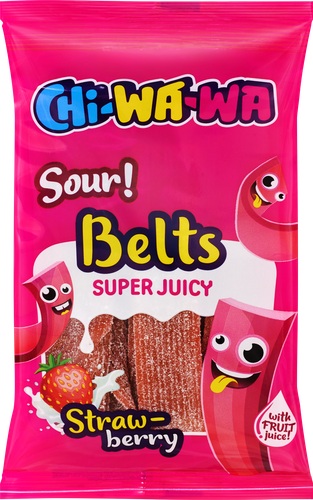 

Мармелад Chi-Wa-Wa ремешок кислый со вкусом клубники 80 г