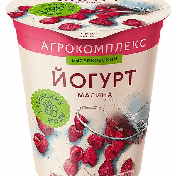 Йогурт АК Выселковский Кубанская Малина с наполнителем 3.5% 300г