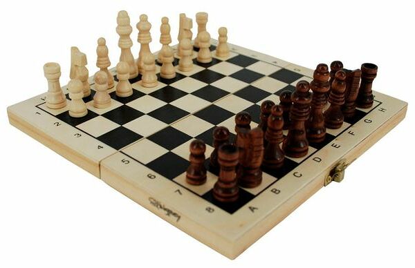 Шахматы деревянные STINGREY с доской походные, 20х10 см