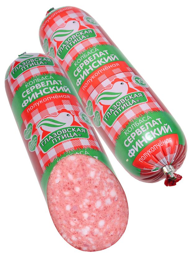 

Сервелат полукопчёный Глазовская Птица Финский куриный 1 сорт, 400 г