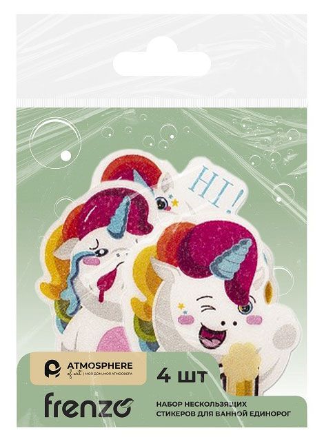 

Набор Frenzo единорог нескользящие стикеры для ванной 8.5х10.2 см, 4 шт