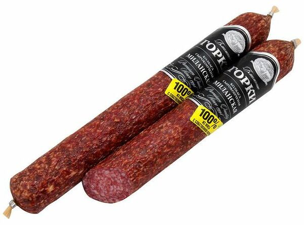 Колбаса сырокопченая Ближние Горки Миланская вес