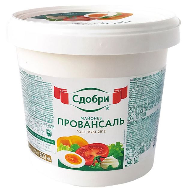 

Майонез Сдобри Провансаль 50.5% 770 г