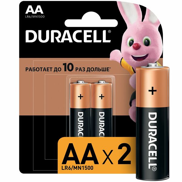 Батарейки Duracell LR6-2BL Basic AA 2шт.