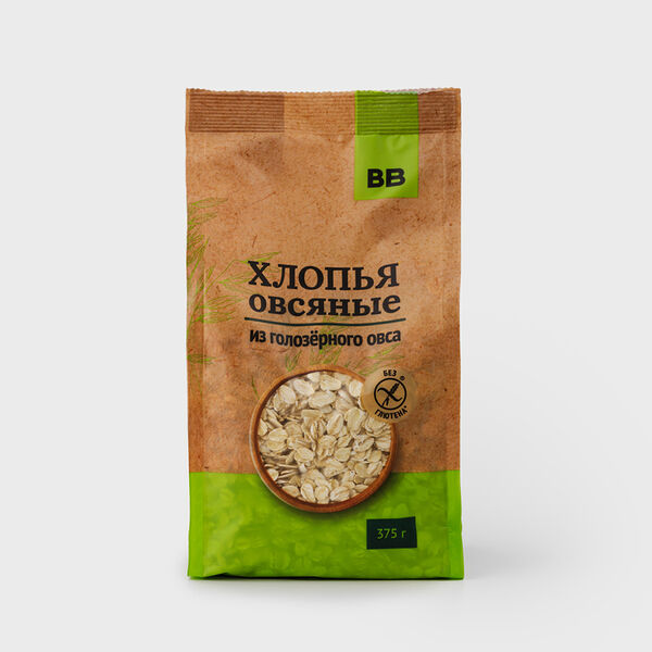 Хлопья овсяные из голозерного овса без глютена