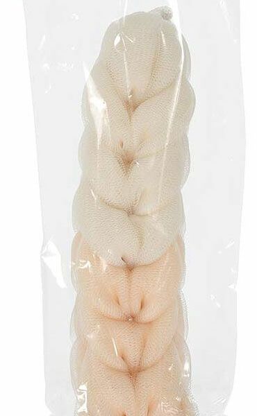 Мочалка-косичка Банные Штучки Гигант бежевая, 1 шт