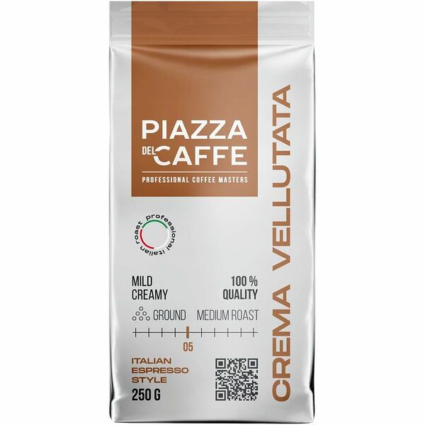 Кофе Piazza del Caffe Crema Vellutata жареный молотый 250 г